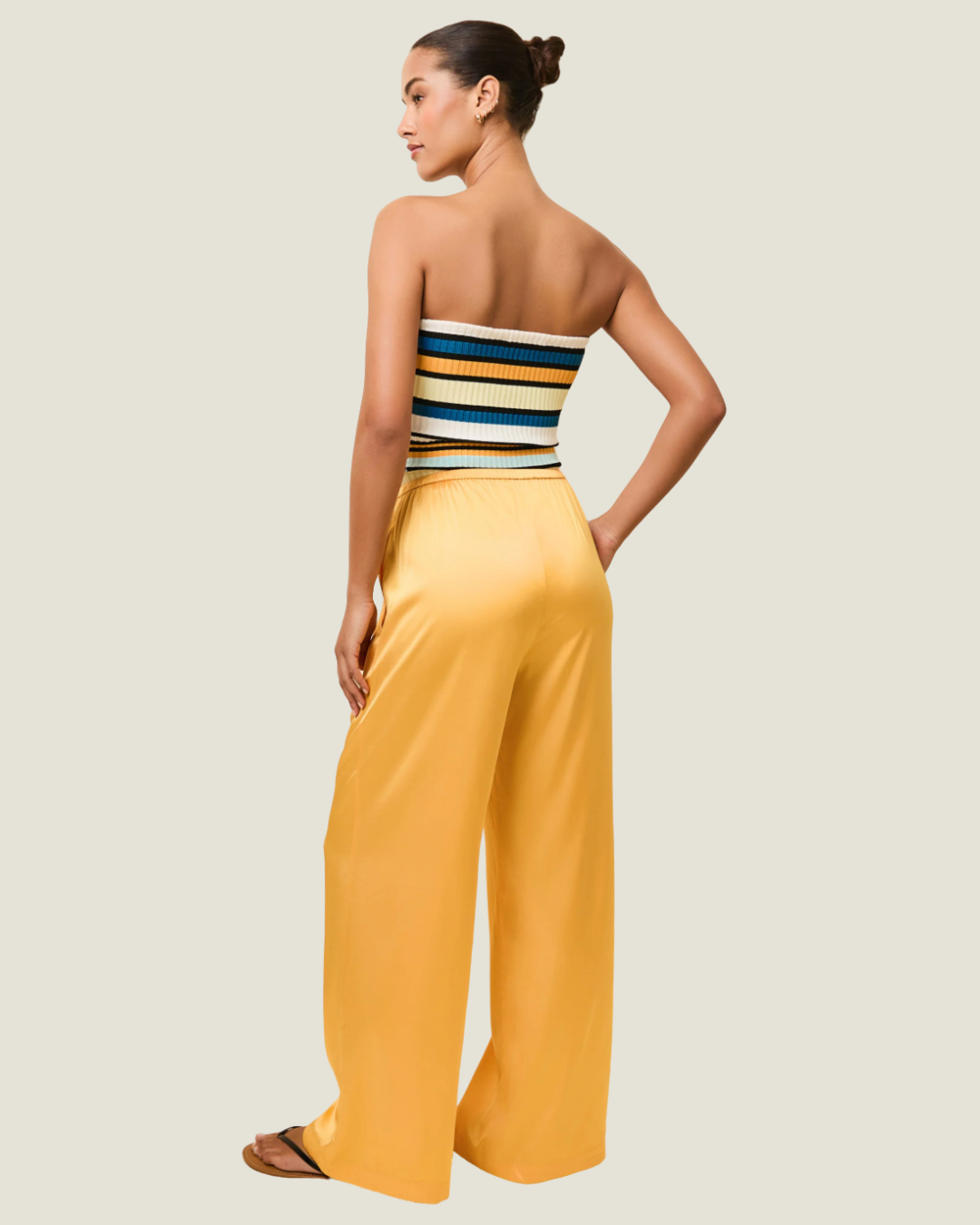 The Monaco: Solid & Striped Satin Pants