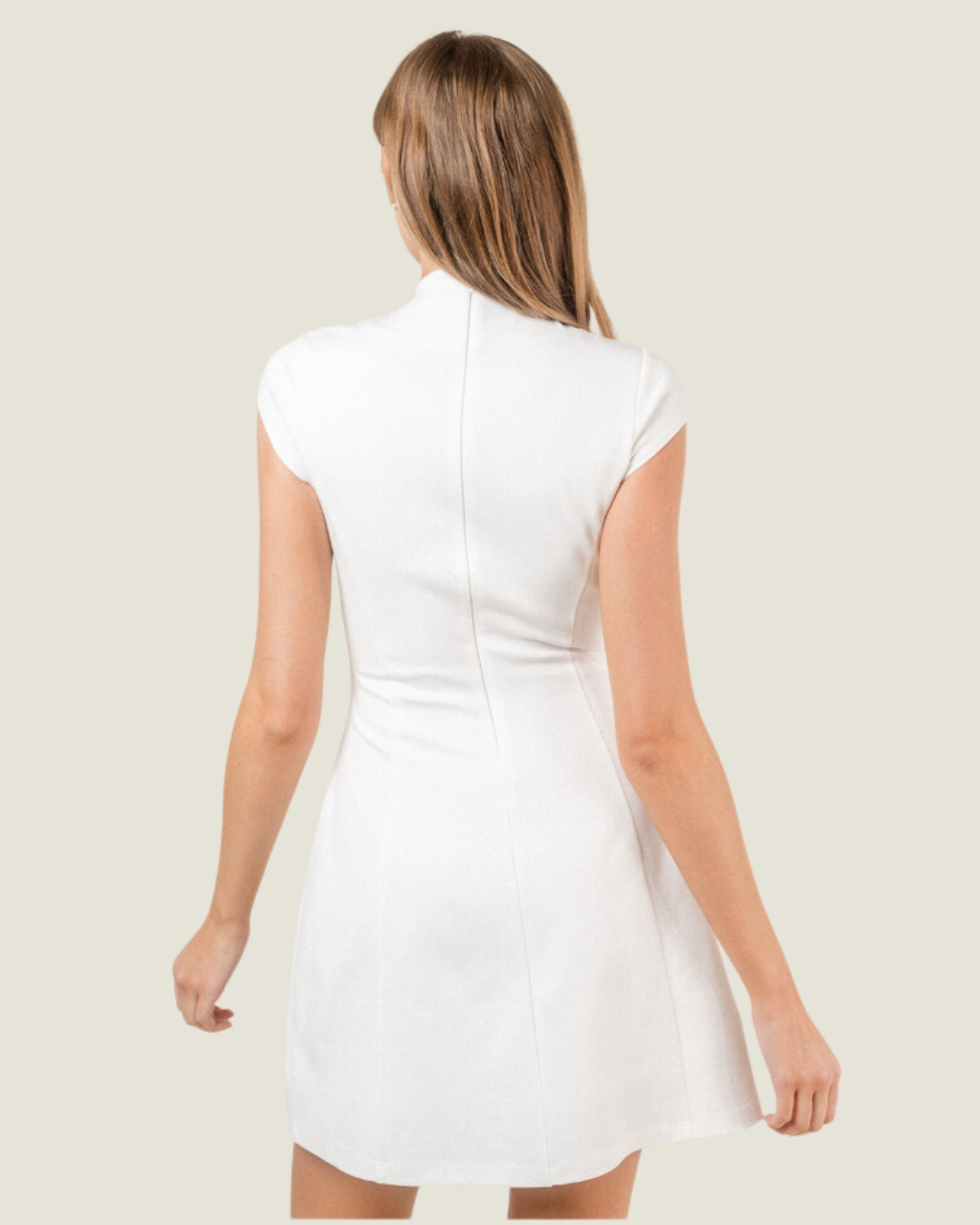 Bridal Era: White Cap Sleeve Mini Dress