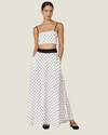 The Nova: Polka Dot Linen Top