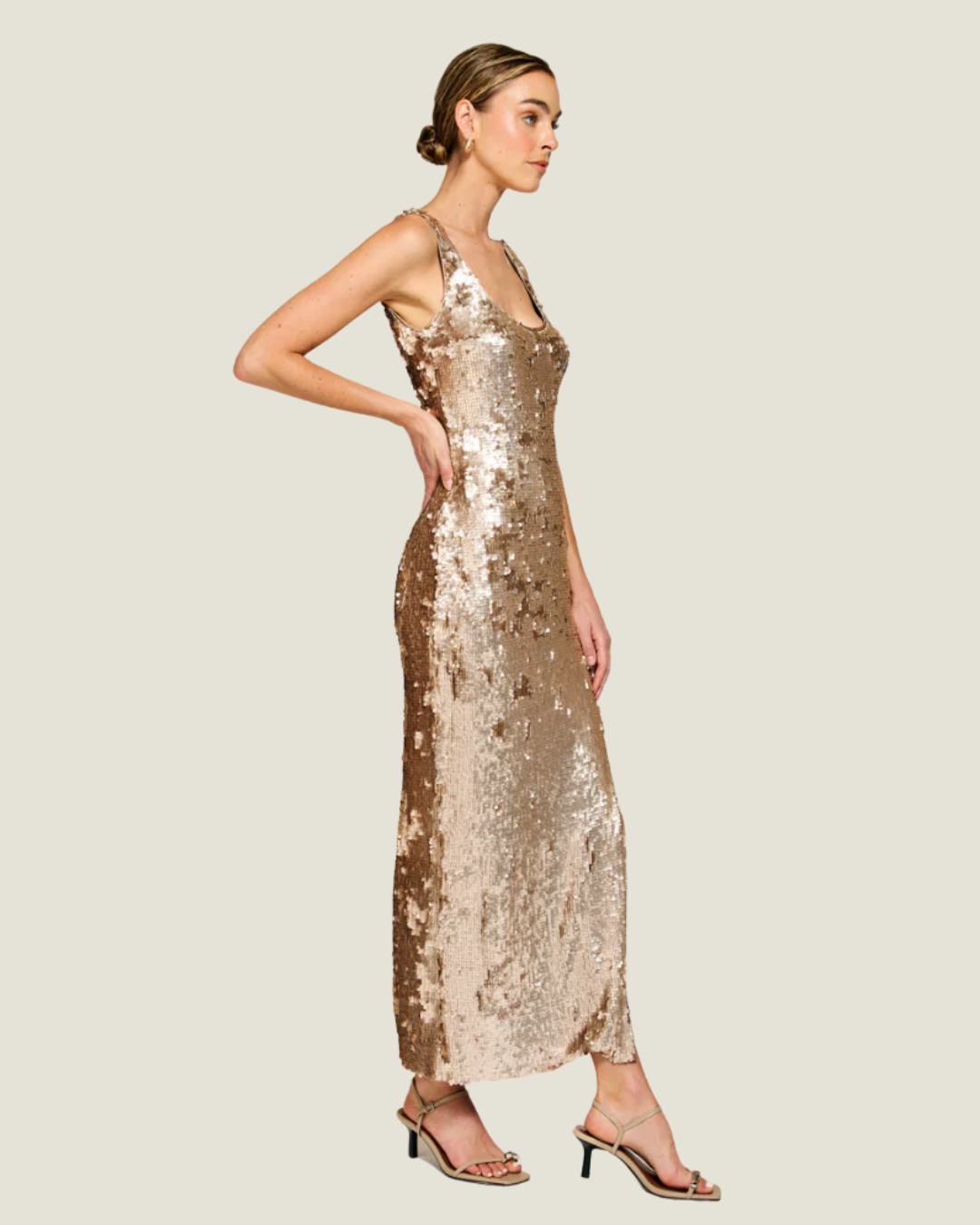 The Naida: Line & Dot Sequins Dress