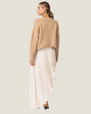 Seymour Asymmetrical Pleated Midi Skirt– a statement asymmetrical pleated ivory skirt by Line & Dot available at Love Celine a women’s boutique in SWFL.