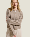 Mocha slightly knit oversized cardigan. 
