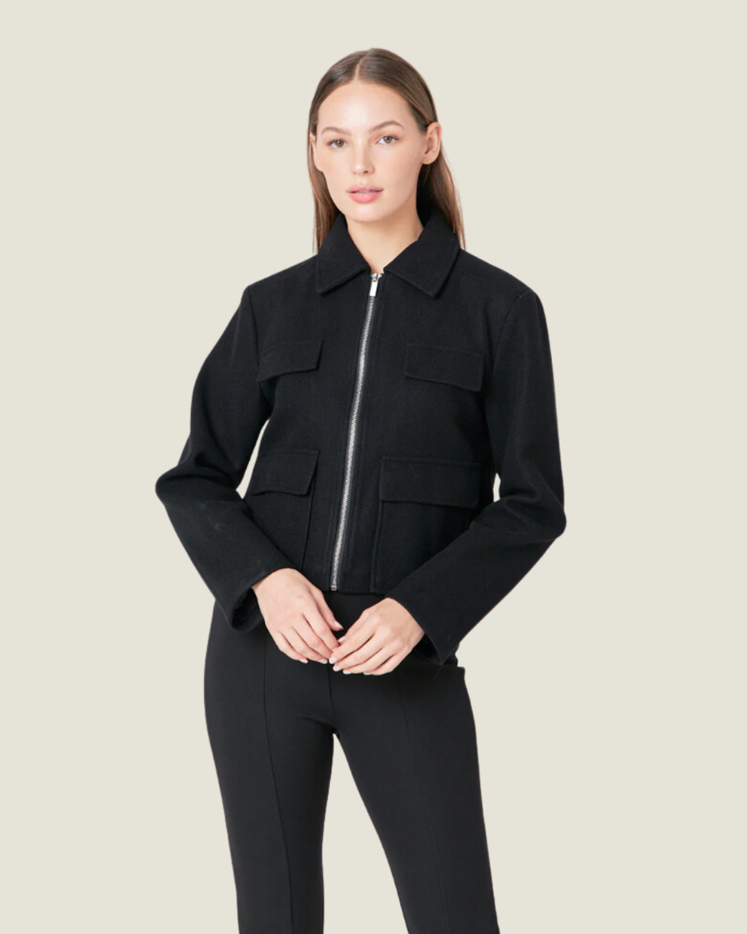 Black Zip Up Jacket