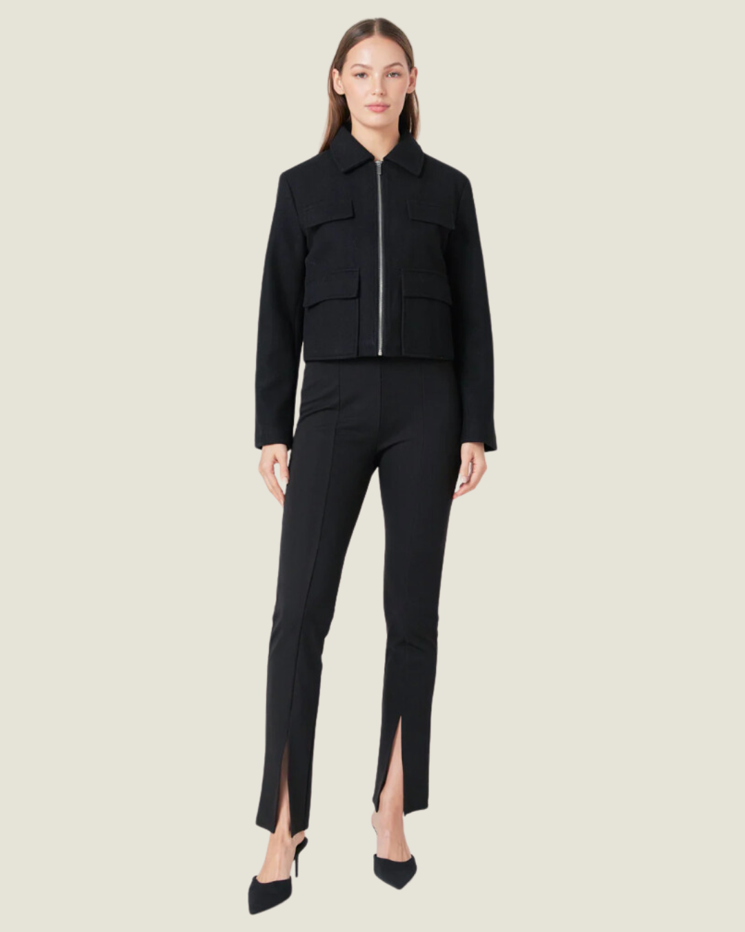 Black Zip Up Jacket