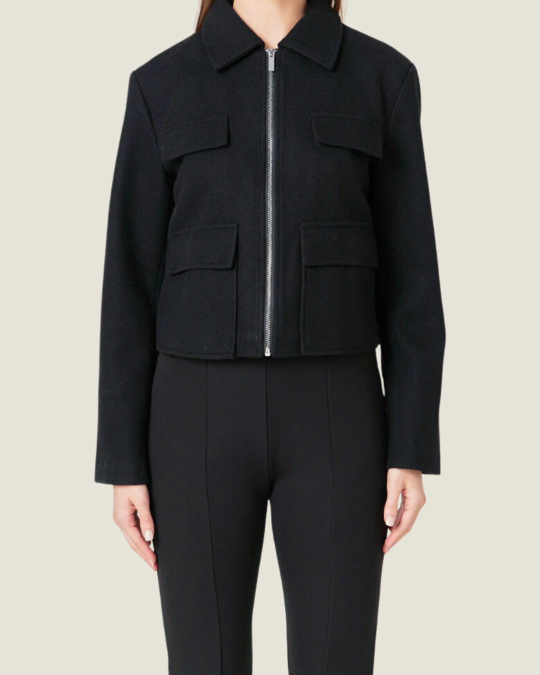 Black Zip Up Jacket