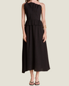 The Shyla-a black linen midi dress from Love Celine women’s boutique in SWFL.