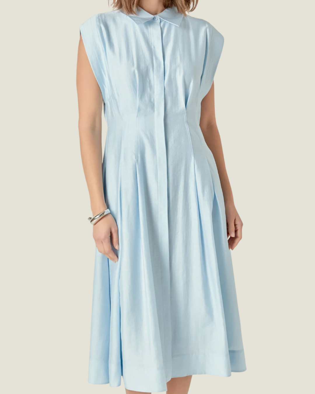 Elsa Contrast Stitch Midi Dress