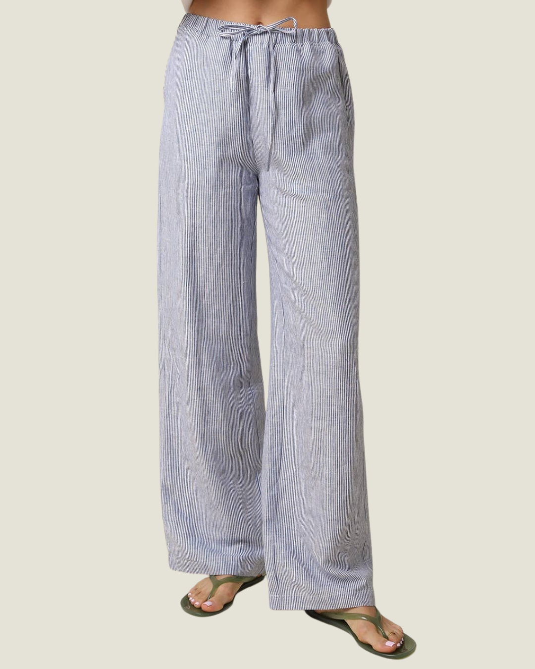 Gemma Sky Linen Wide Leg Pants