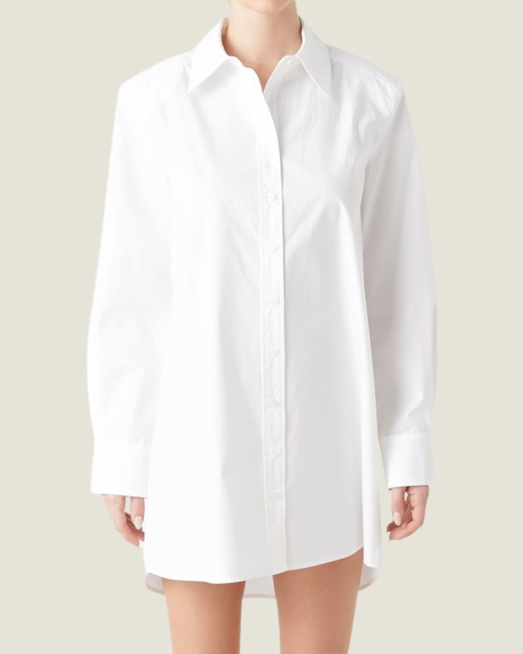 Florida Classic: White Shirt Mini Dress