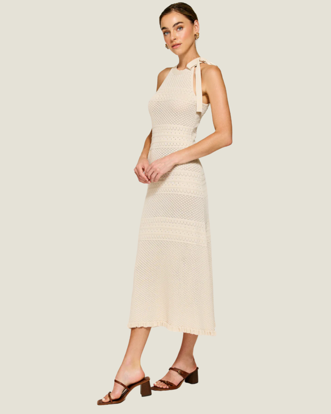 Azie Crochet Midi Dress