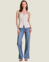 The Heather: Strapless Linen Blouse