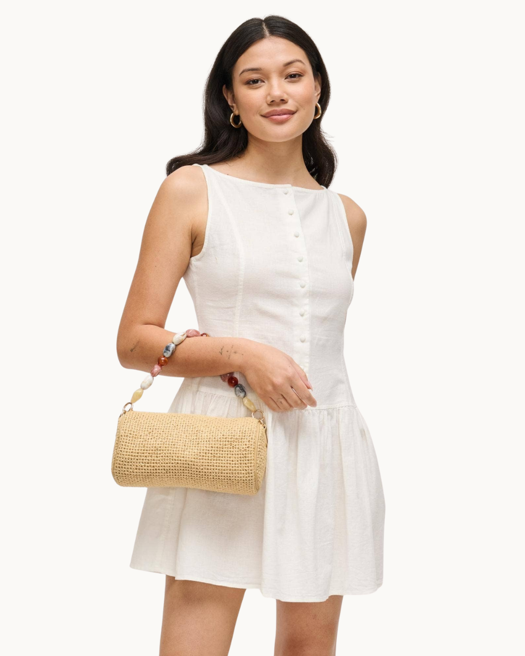 Rachel Straw Clutch Natural