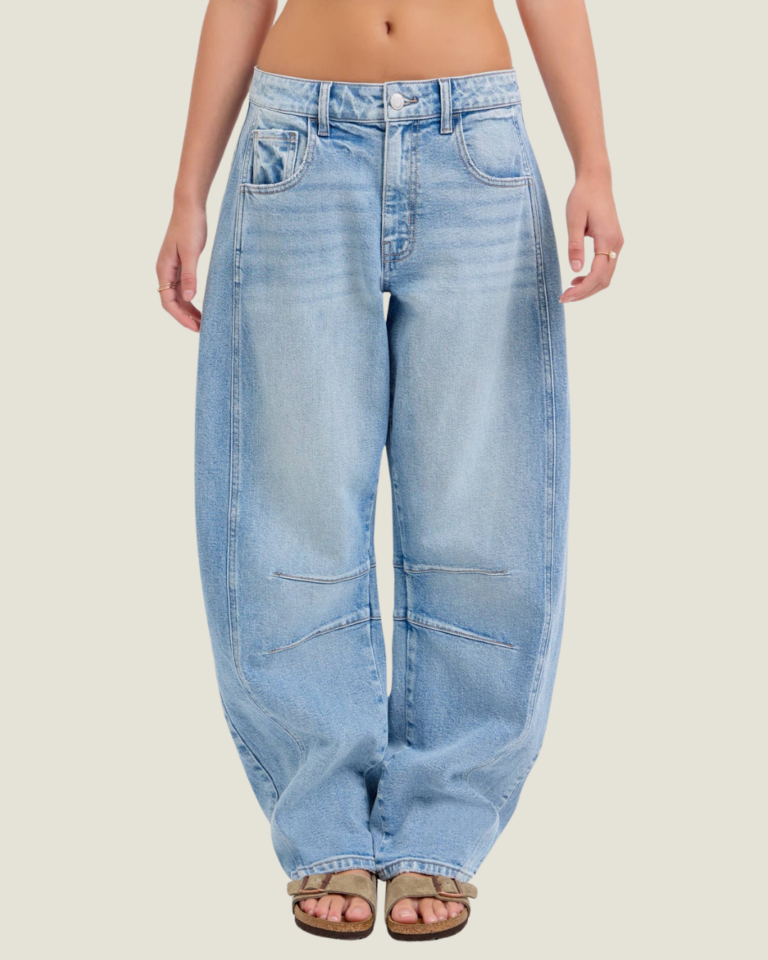 Julia Mid Rise Long Inseam Barrel Jeans