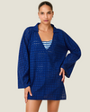 Alba Tunic Swimwear Cover Up– a crochet blue cover-up  by Solid & Striped available at Love Celine a women’s boutique in SWFL.