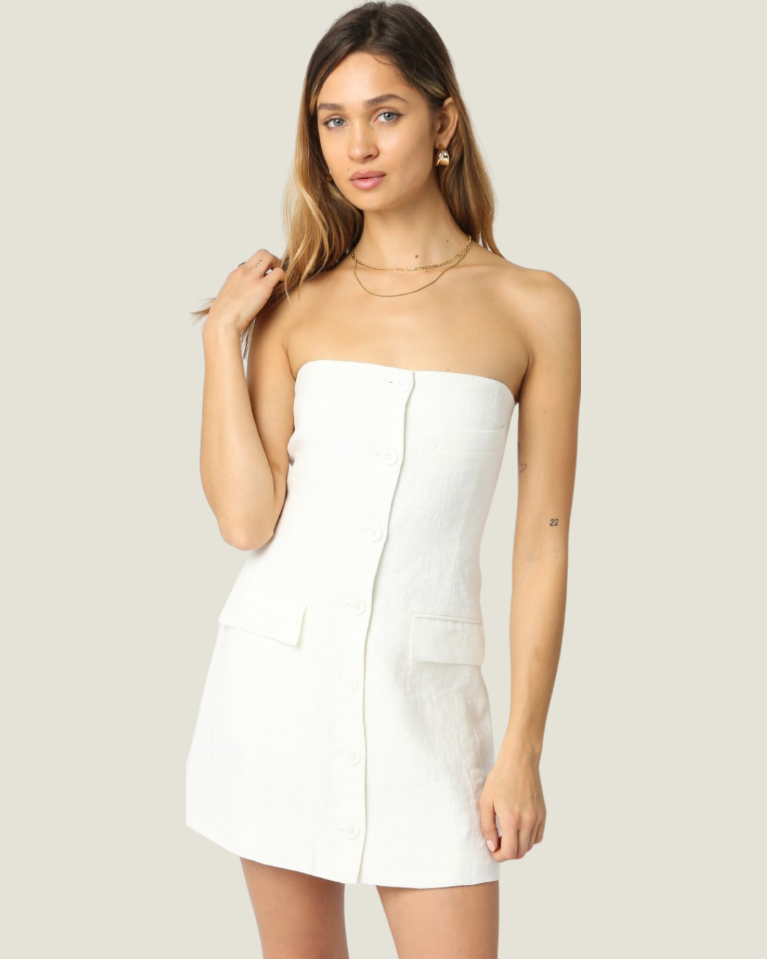 The Roux: Strapless Mini Dress