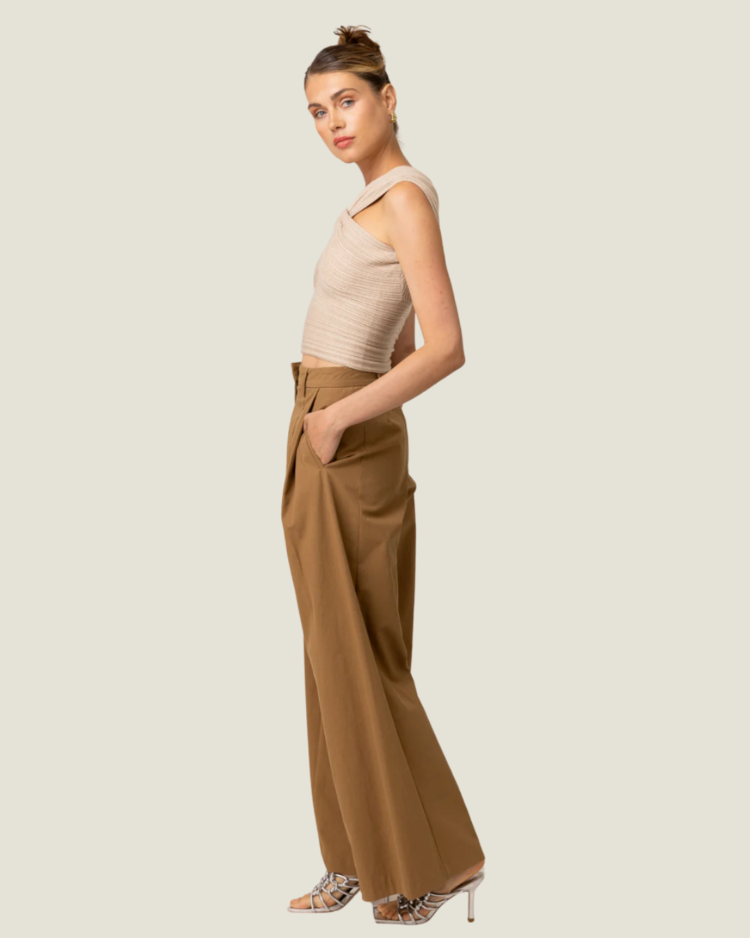 The Aisha: One Shoulder Knit Tank