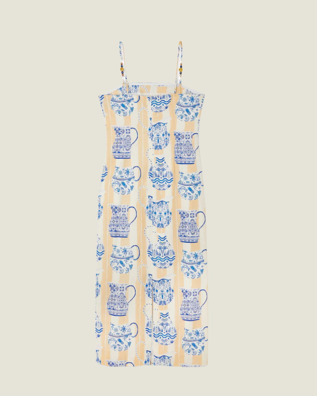 Marie's Wedding: Ceramic Pot Sleeveless Midi Dress