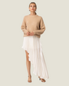 Seymour Asymmetrical Pleated Midi Skirt– a statement asymmetrical pleated ivory skirt by Line & Dot available at Love Celine a women’s boutique in SWFL.
