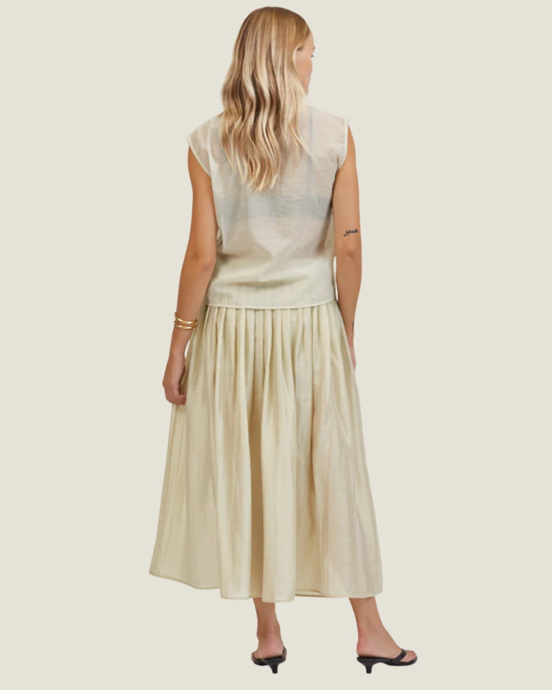 Kaelia Sleeveless Sheer Blouse