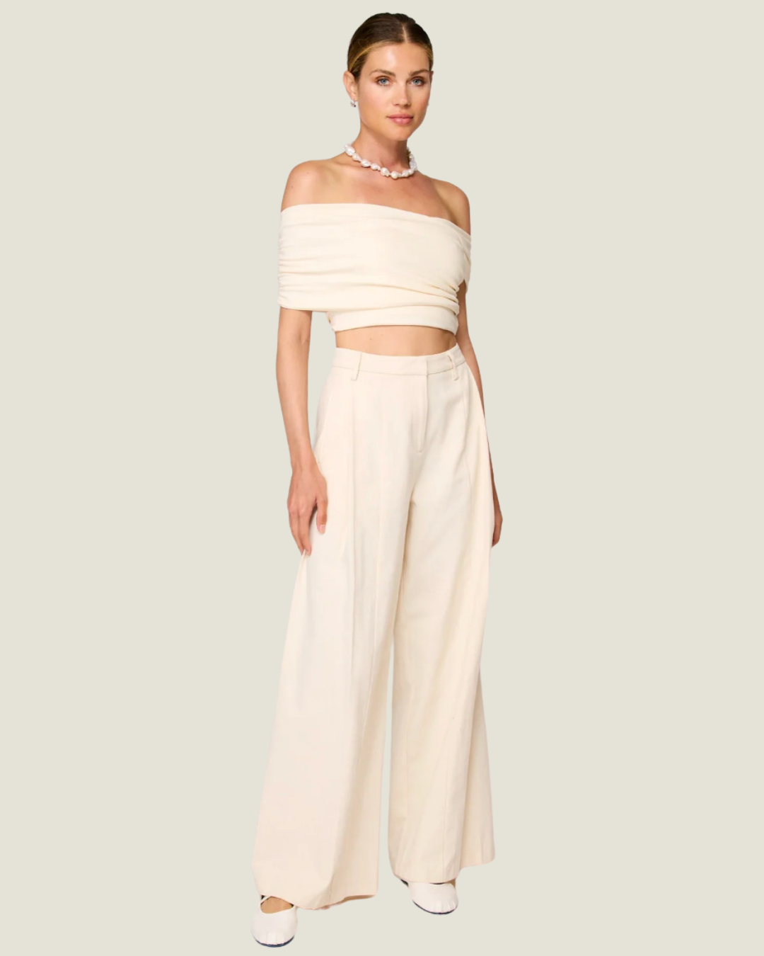 Devin High Waist Wide Leg Trousers