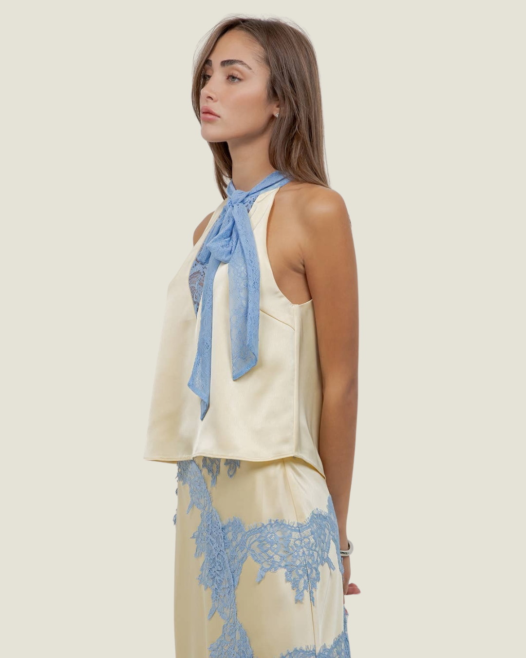 Sabine Lace Tie Detail Blouse