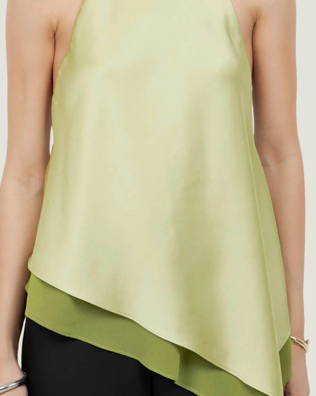 Zoey Asymmetrical Satin Blouse