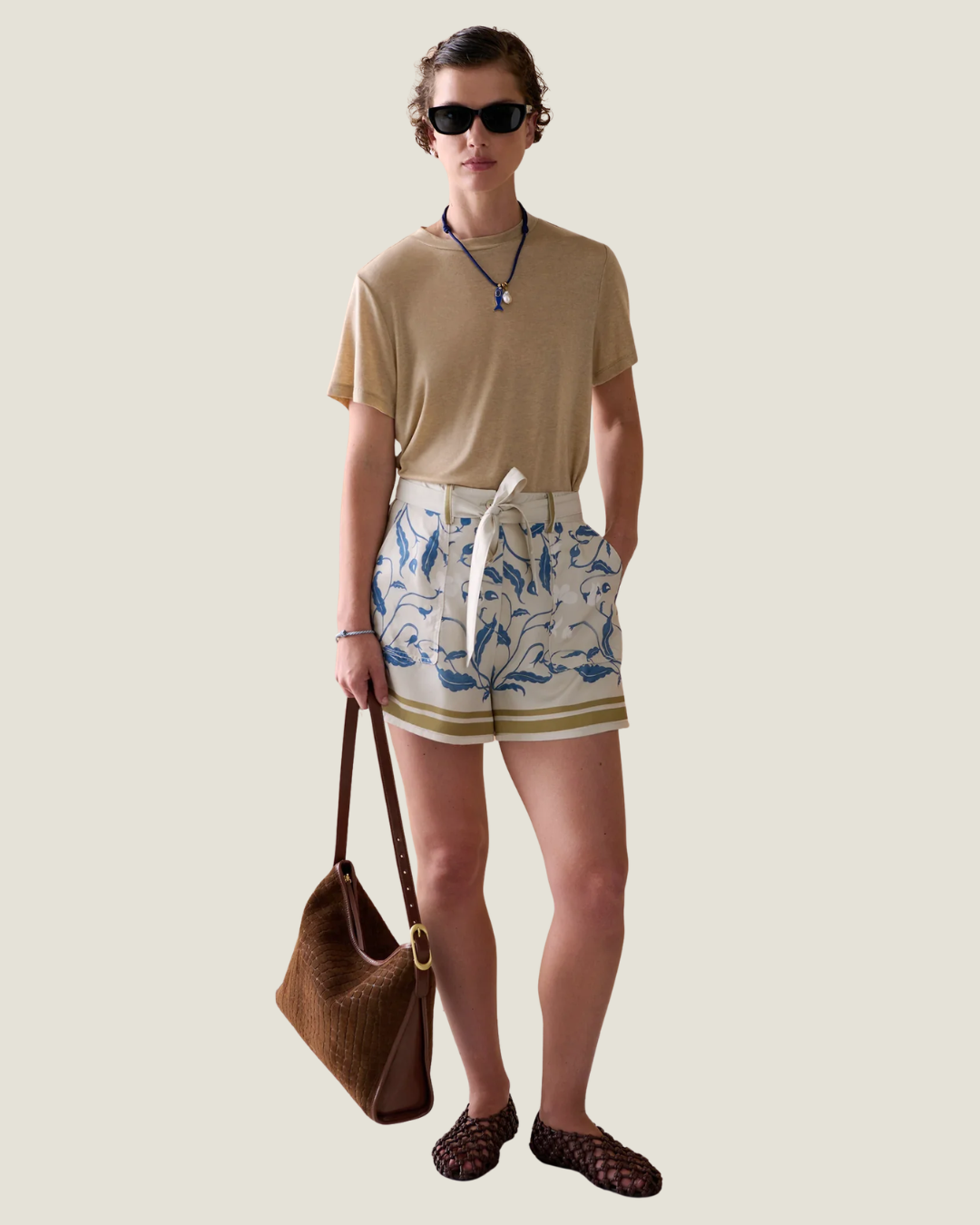 Peyton Floral Tie Waist Shorts