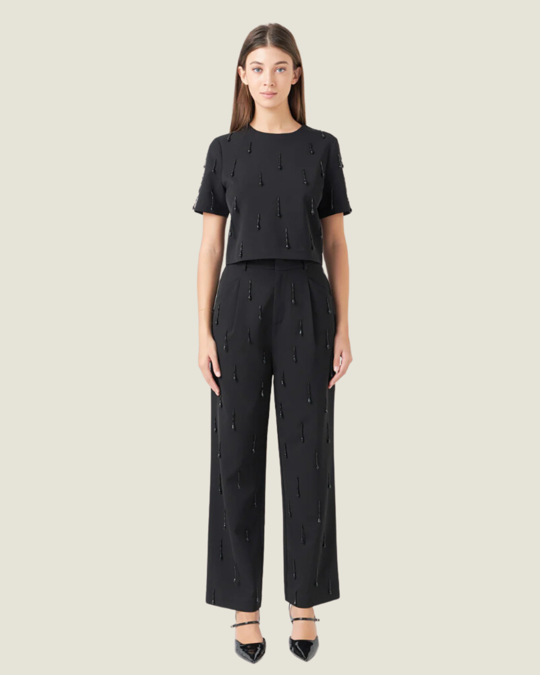 The Party: Black Beaded Top