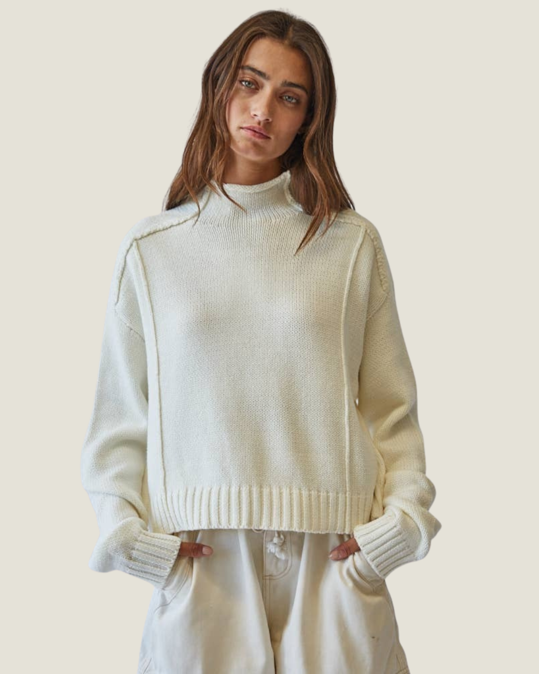 Catherine Mock Neck Sweater