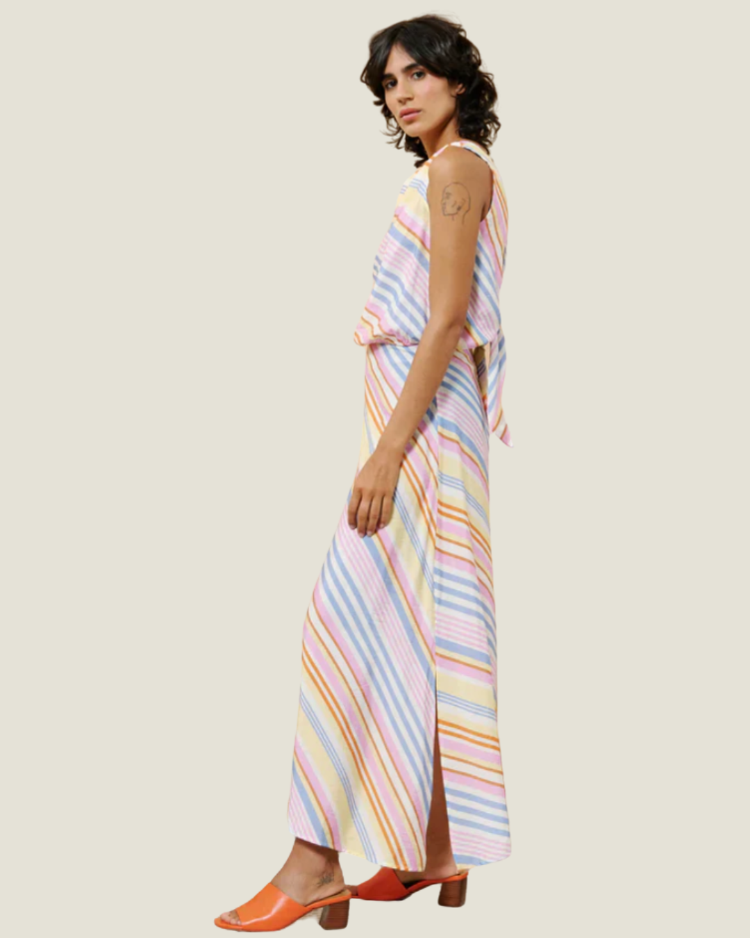 The Maily: Striped A-Line Skirt