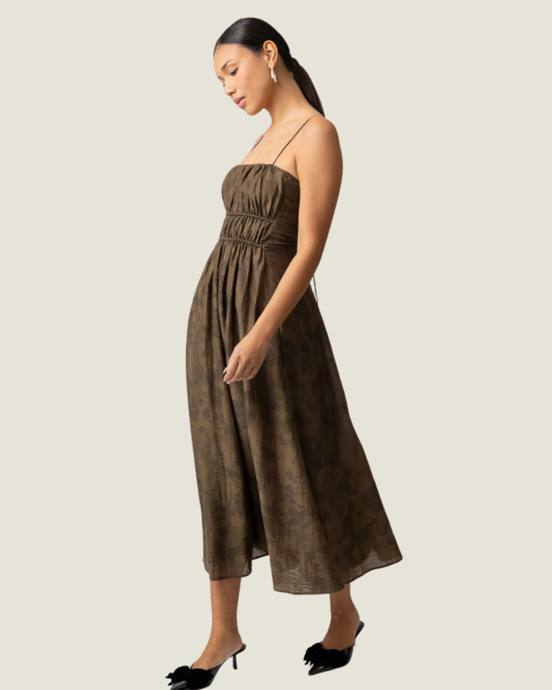 The Sammy: Olive Midi Dress