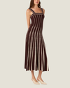 Marlen Striped Knit Midi Dress