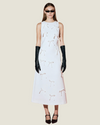 The Harper: White Bow Midi