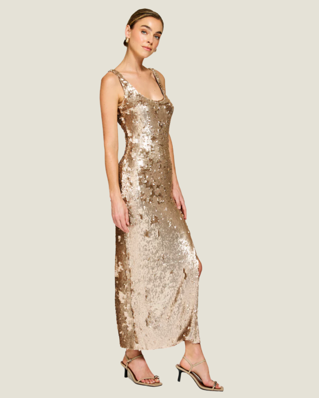 The Naida: Line & Dot Sequins Dress