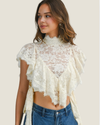 Caroline Lace Mock Neck