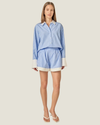 Boyfriend Striped Mini Shorts