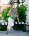 Heaven Mayhem Laptop Sleeve in zebra faux mohair featuring a structured envelope-inspired design and spacious interior for a laptop and daily essentials.