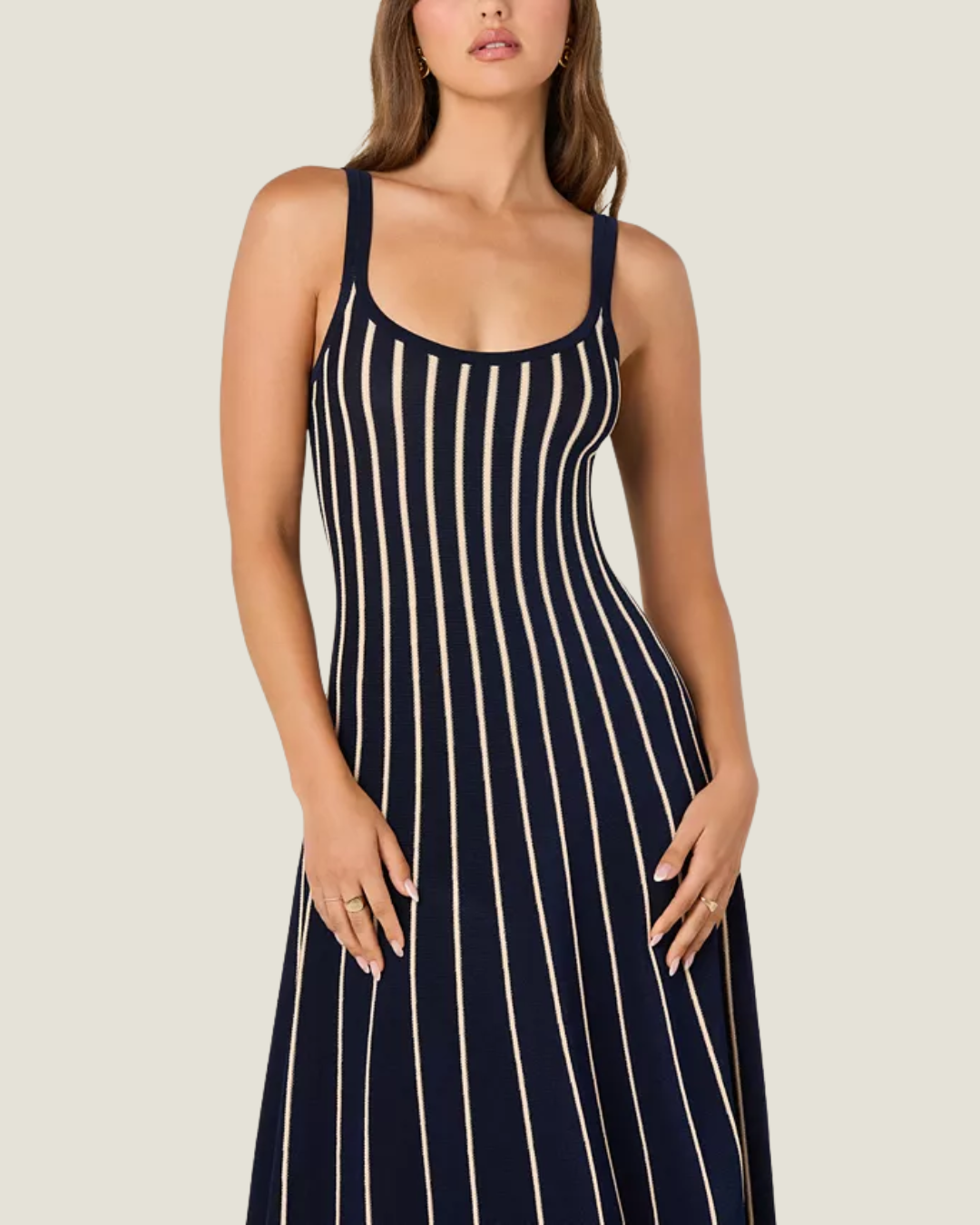 Irecia Scoop Neck Midi Sweater Dress