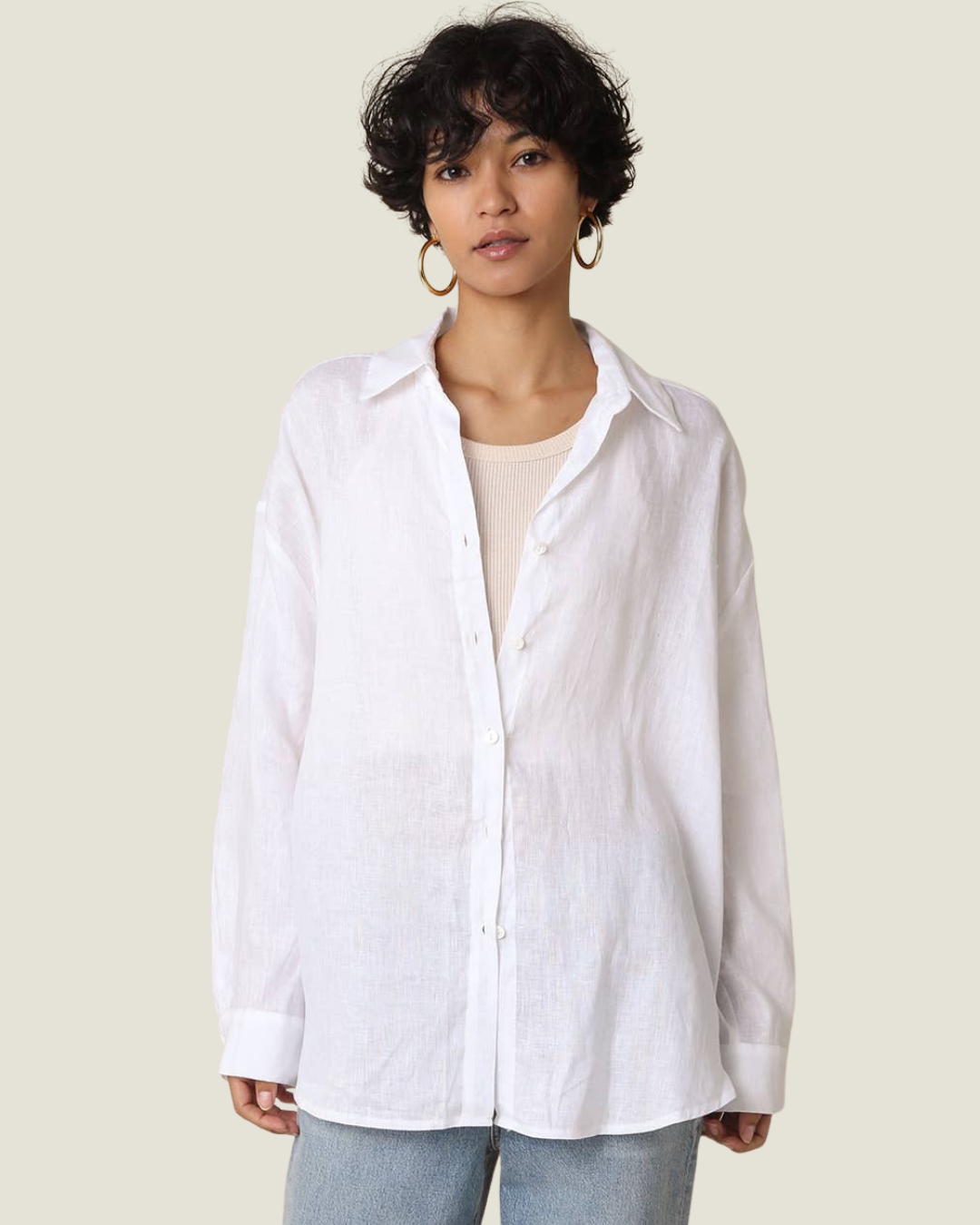 Jada White Linen Shirt