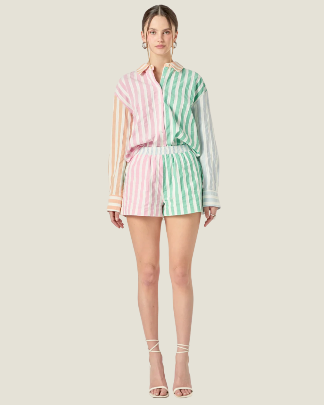 The Addison: Colorblock Stripe Shirt