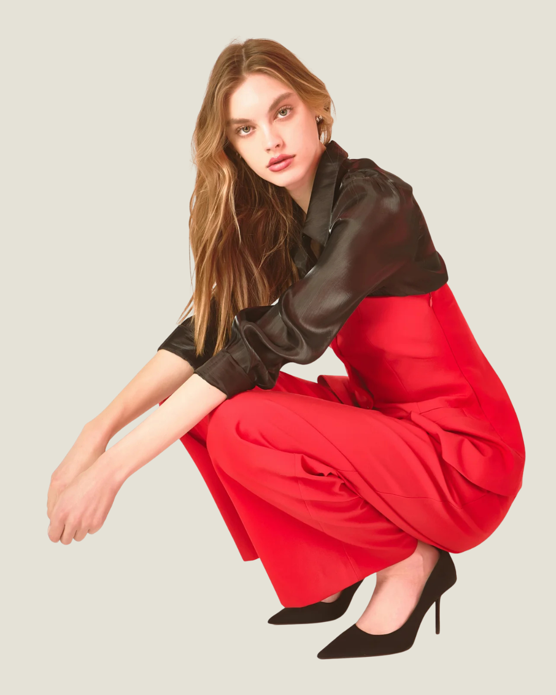 Noelle Pleated Wide Leg Trousers