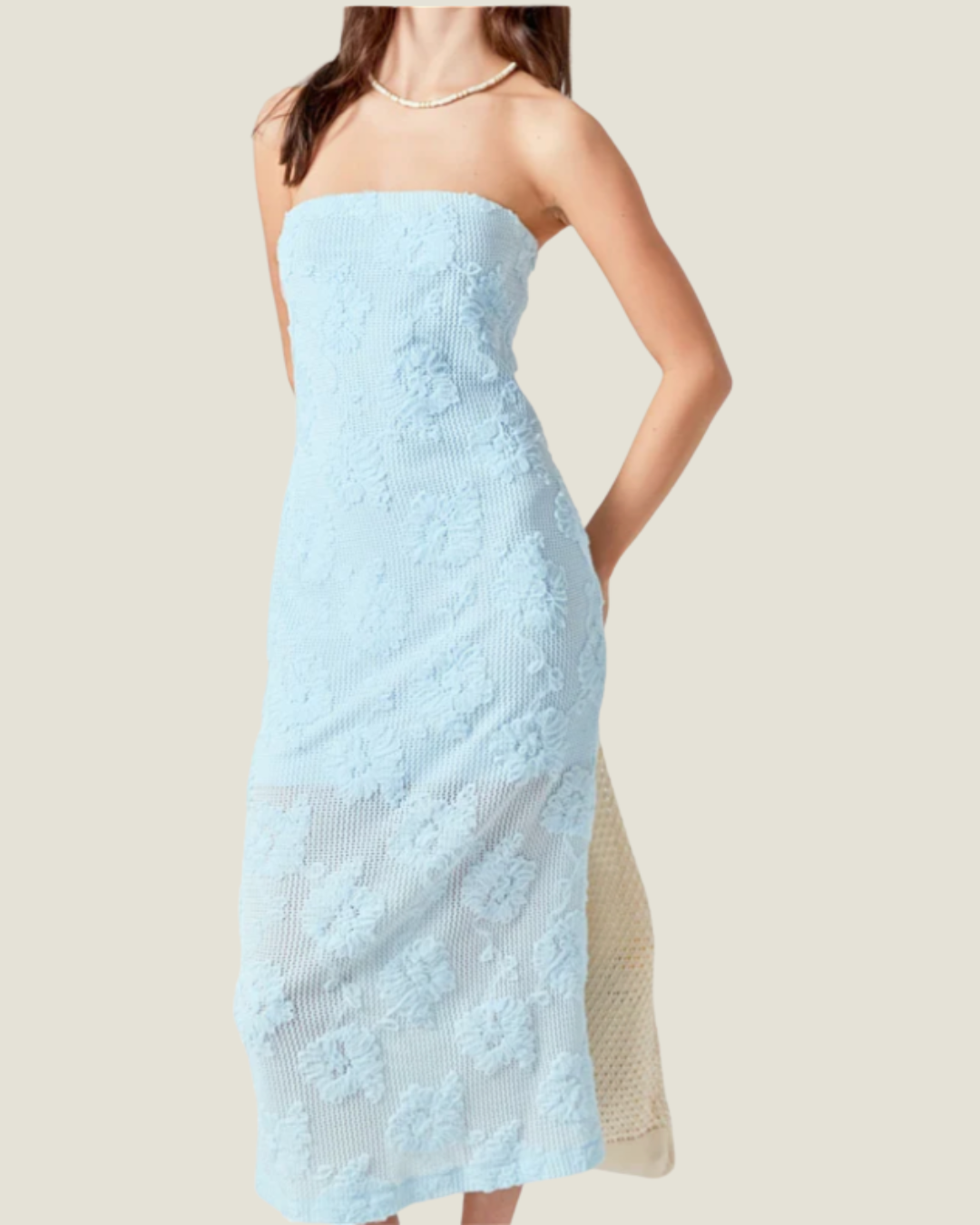 Cierra Embroidered Midi Dress