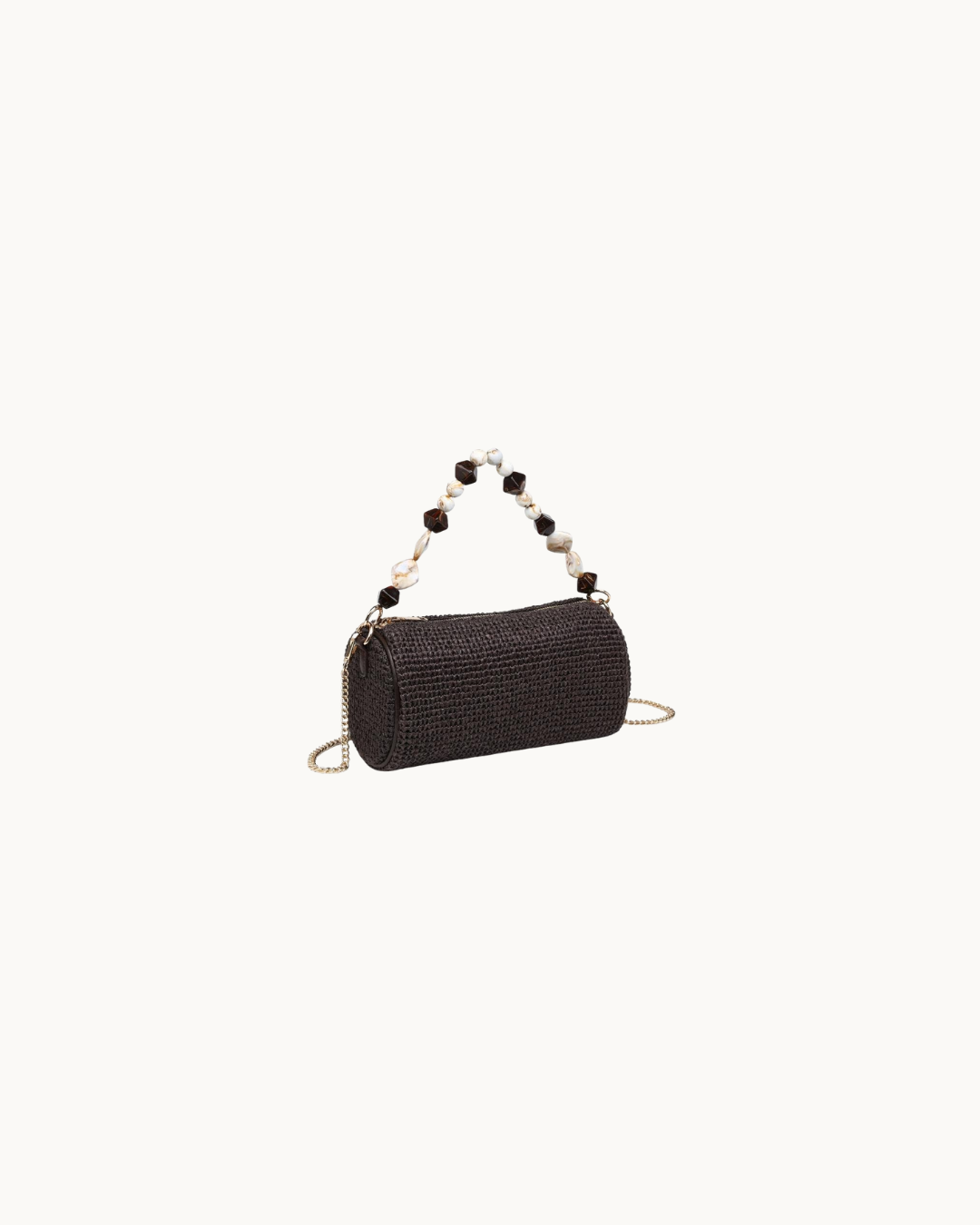 Woven Beaded Detail Clutch