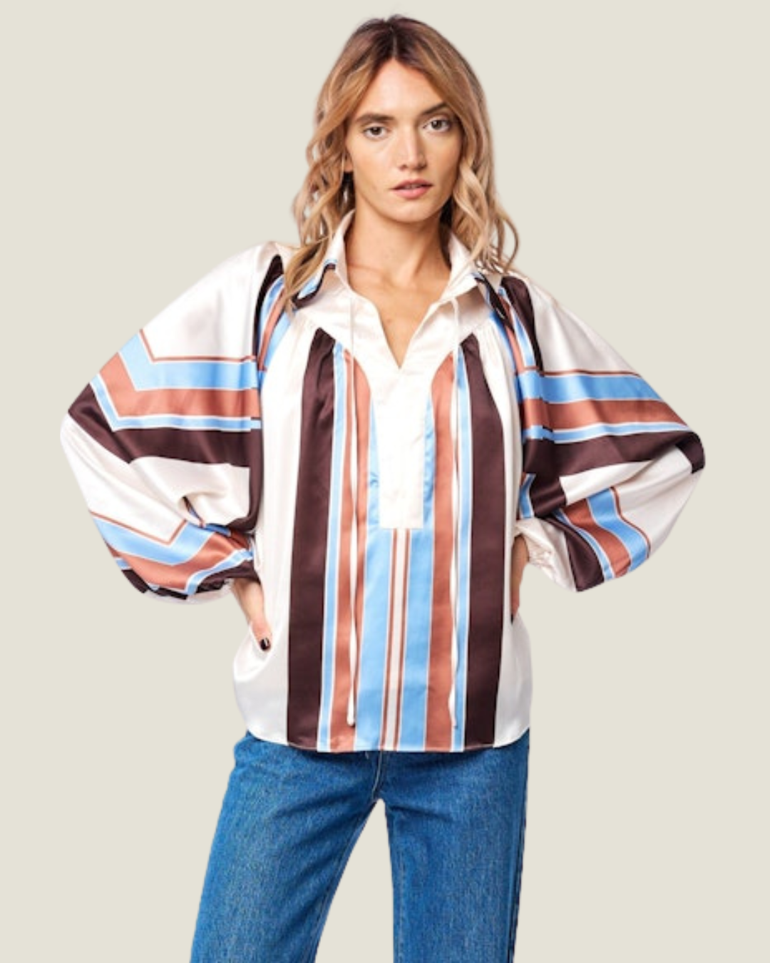 The Camilla: Playful Striped Blouse