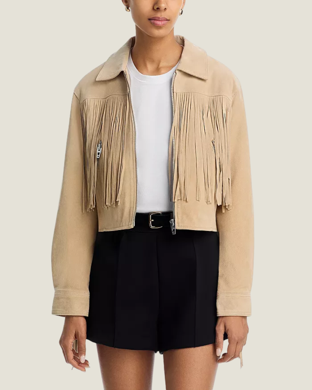 Morning Latte Fringe Jacket