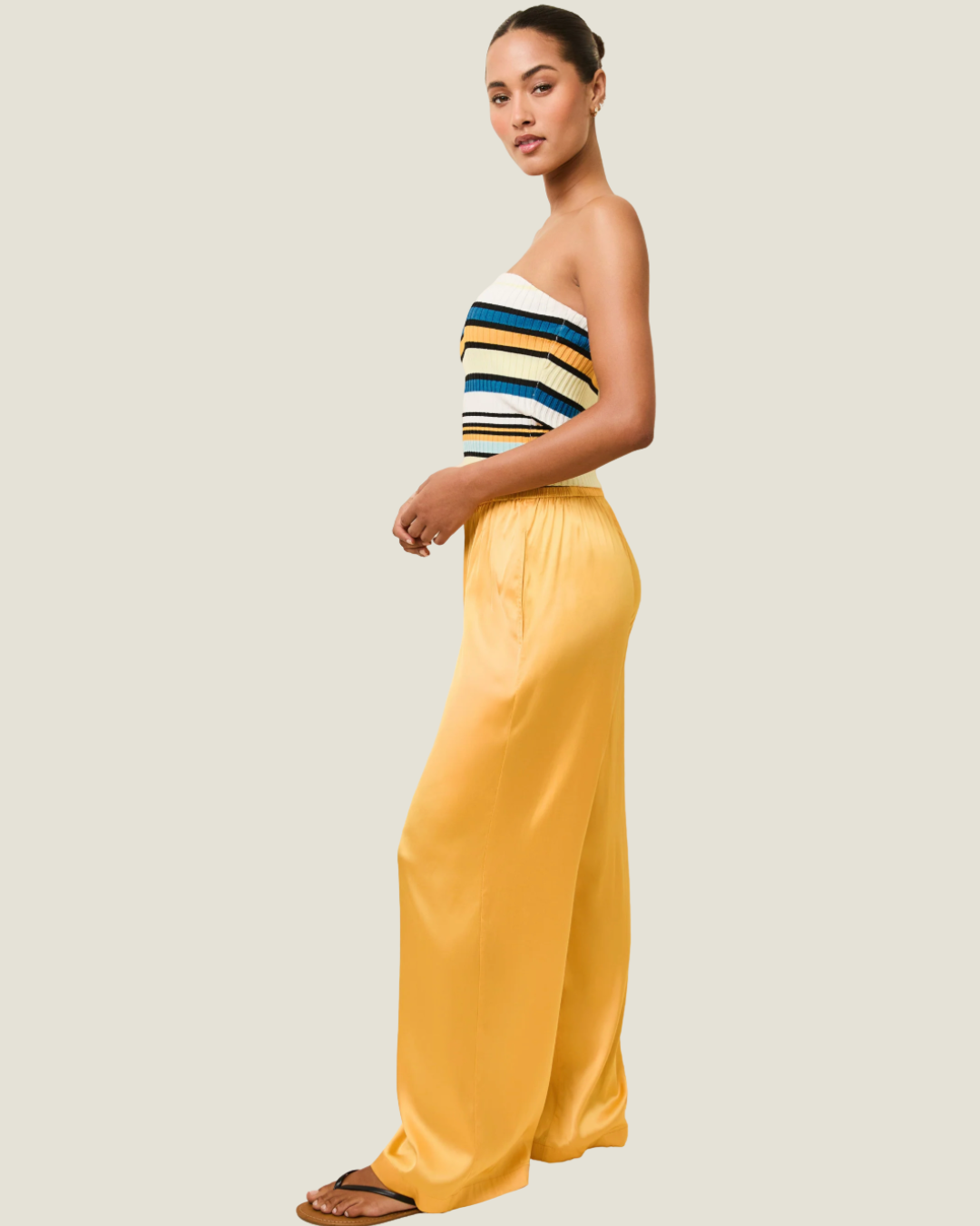 The Monaco: Solid & Striped Satin Pants
