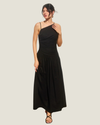 Maria Drop Waist Ruched Maxi Dress