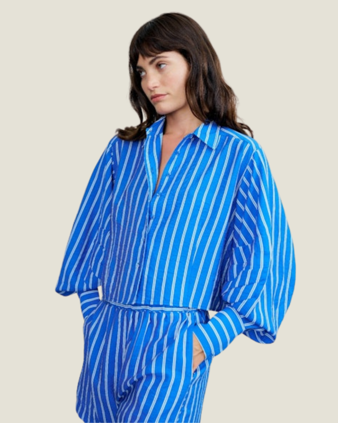 The Darcy: Striped Button Blouse