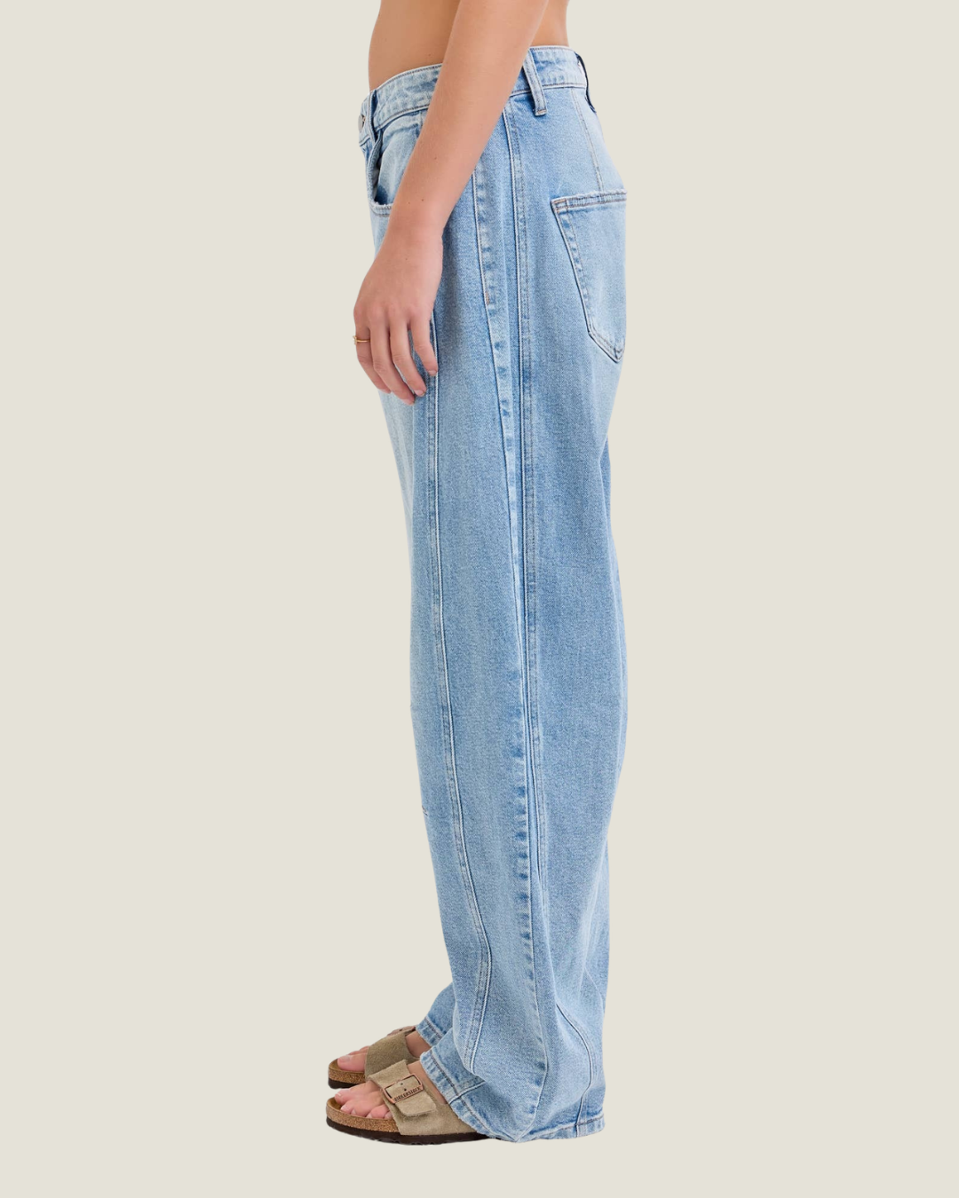 Julia Mid Rise Long Inseam Barrel Jeans