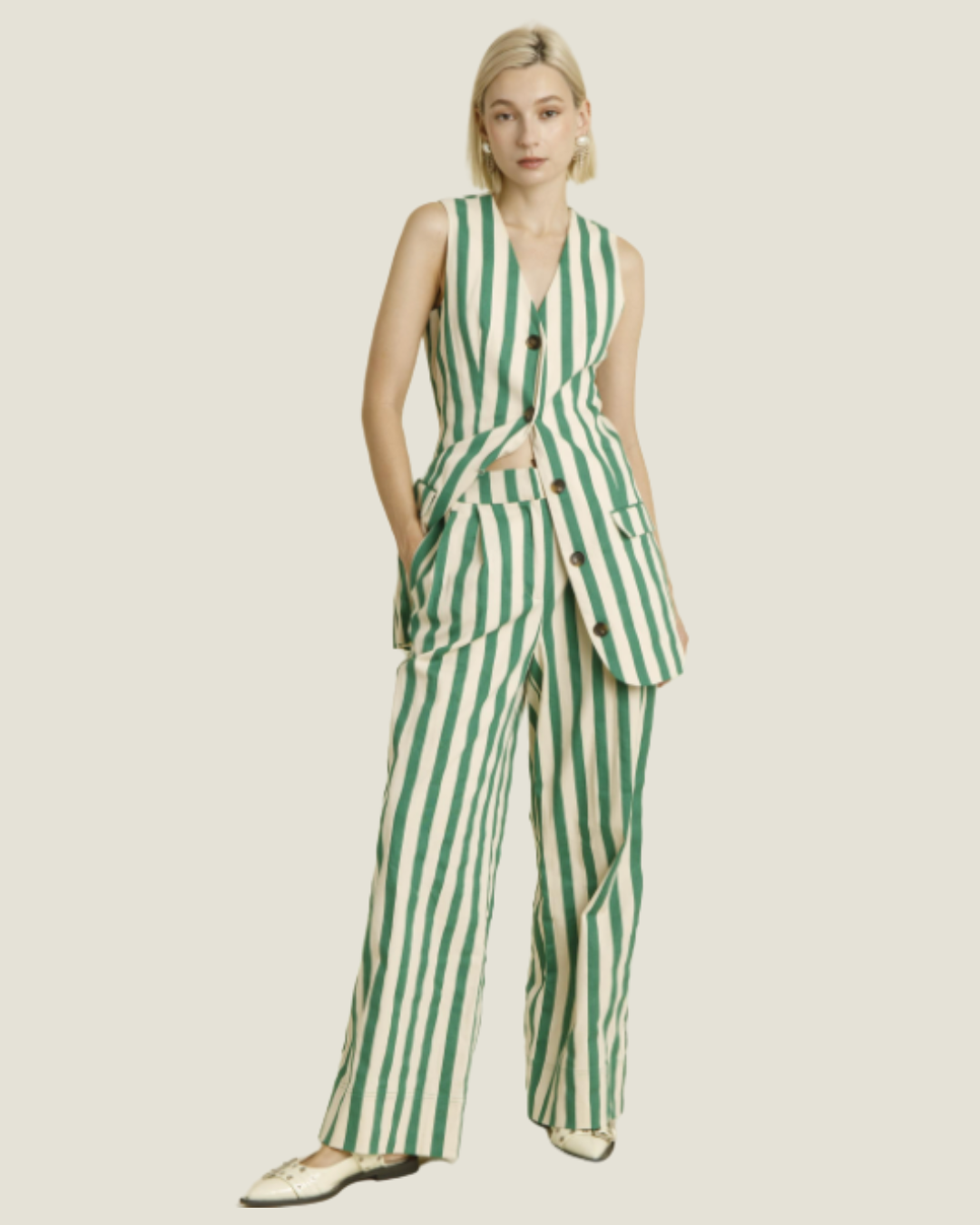 The Venice: Striped Wide-Leg Pants